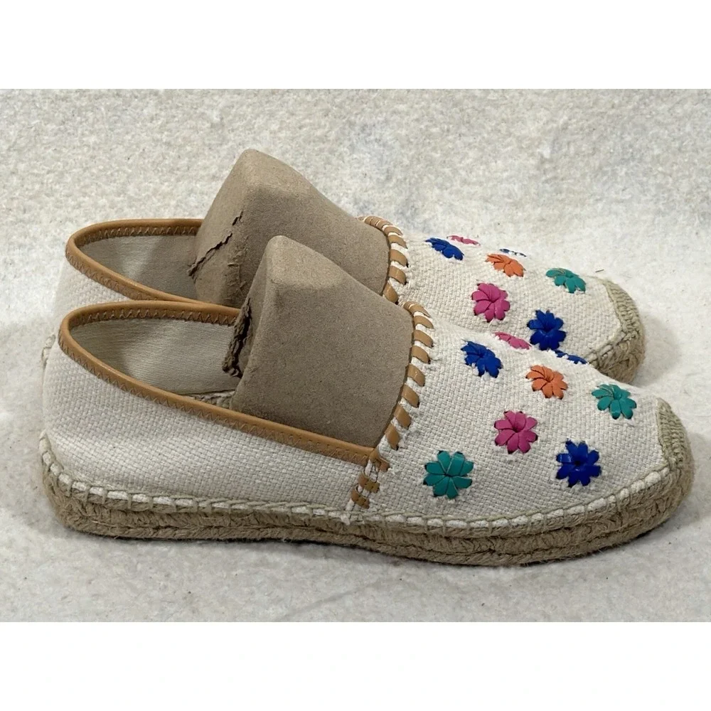 Jack Rogers Womens Size 9 Floral Canvas Platform Espadrilles Boho Coastal